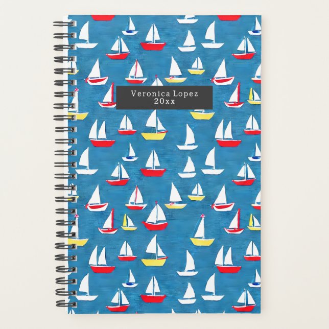 Sailboats Pattern Planner (Front)
