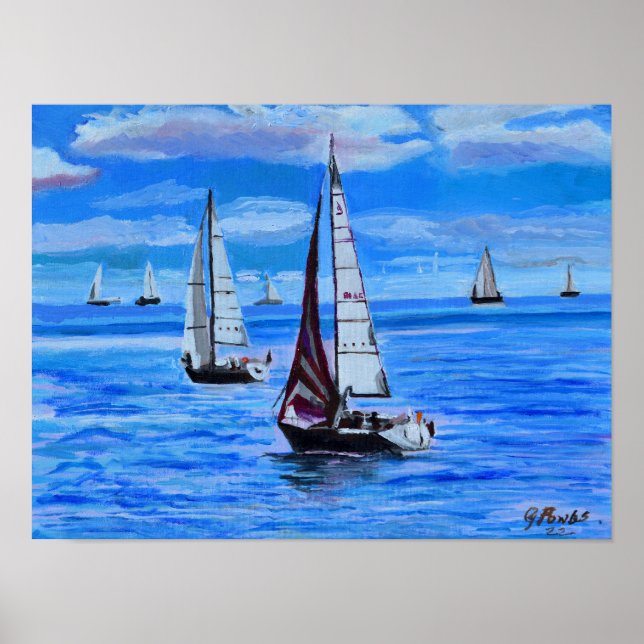 Sailboats Poster (Front)
