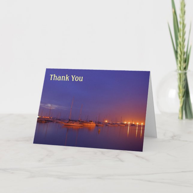 sailboats Thank You Note (Front)