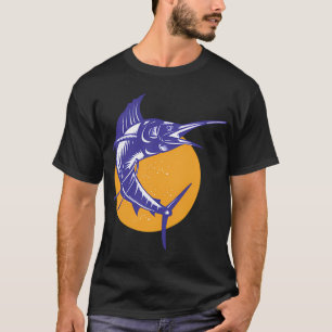 Sailfish Fish Jumping Retro T-Shirt