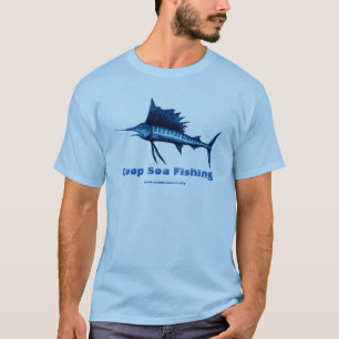 Sailfish ink pen drawing art tshirt