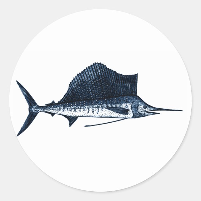 Sailfish Logo Classic Round Sticker (Front)