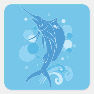 Sailfish Square Sticker