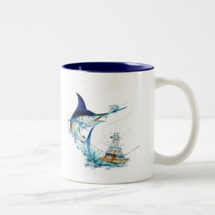 Sailfish Takes the Bait Two-Tone Coffee Mug