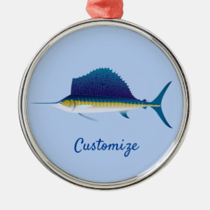 Sailfish Thunder_Cove Metal Tree Decoration