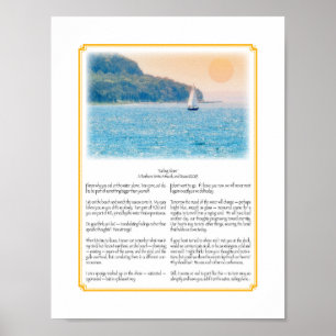 Sailing Alone With Poem Size 8.5x11 Poster