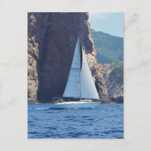 Sailing Along The Coast Of Sardinia Postcard