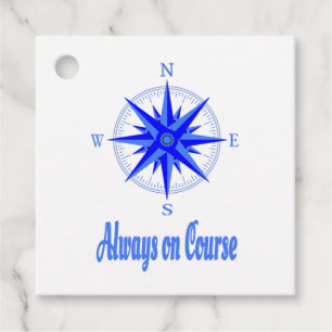Sailing - Always On Course Compass Shirt Favour Tags