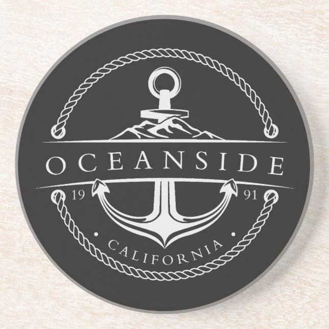 Sailing Anchor Oceanside California 1991 Coaster (Front)