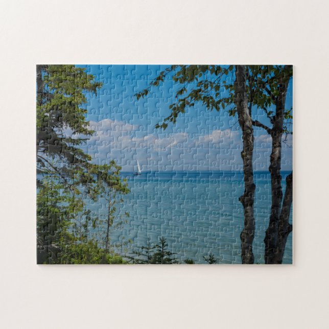 Sailing At Mackinac Jigsaw Puzzle (Horizontal)