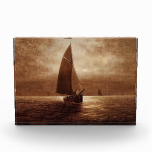Sailing at Night (circa 1900) Elbridge Wesley Webb Photo Block