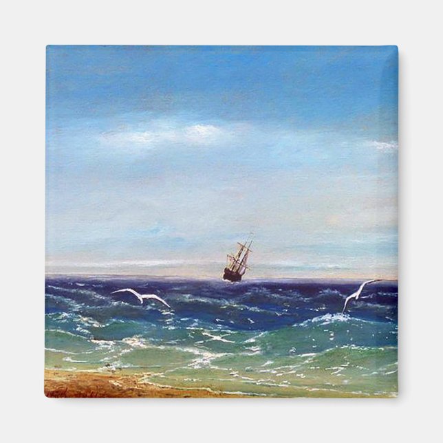 Sailing at sea by Ivan Aivazovsky Magnet (Front)