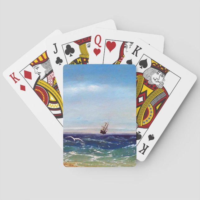 Sailing at sea by Ivan Aivazovsky Playing Cards (Back)