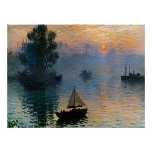 Sailing at Sunrise Poster