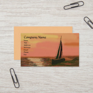 Sailing at Sunset Business Cards