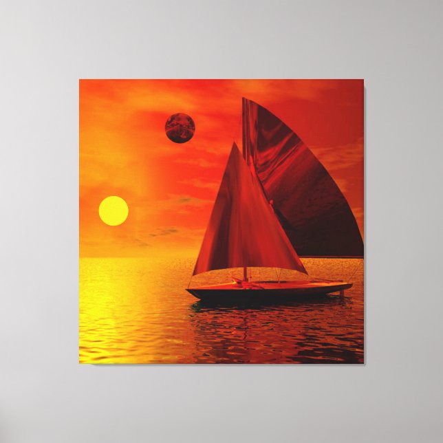  Sailing at Sunset  Canvas Print (Front)