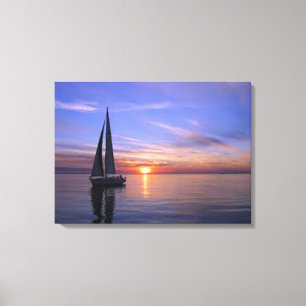 Sailing at Sunset Canvas Print