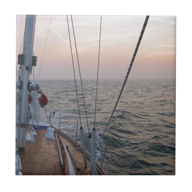 Sailing at sunset tile (Front)