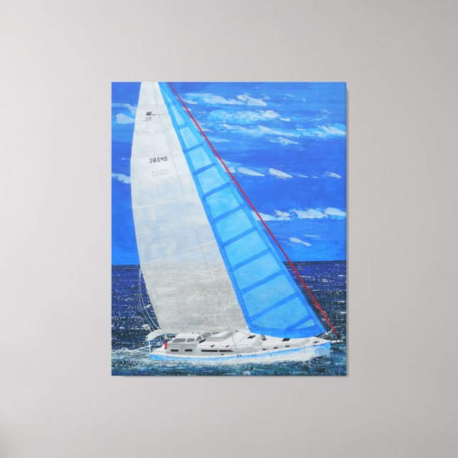 Sailing away canvas print (Front)