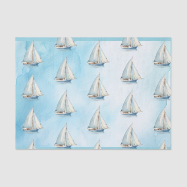 Sailing Away Tissue Paper (Front)