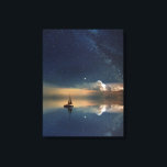 Sailing Away to the Clouds Canvas Print<br><div class="desc">Surreal sailboat among the stars sails into the distant clouds.</div>