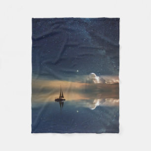 Sailing Away to the Clouds Fleece Blanket