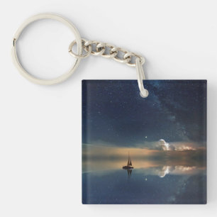 Sailing Away to the Clouds Key Ring