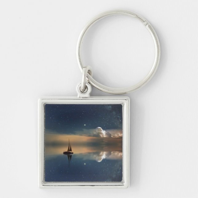 Sailing Away to the Clouds  Key Ring (Front)