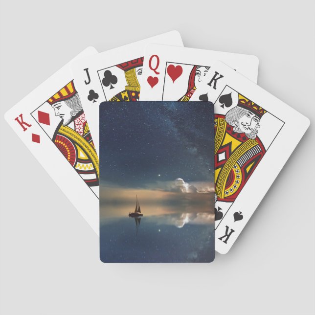 Sailing Away to the Clouds  Playing Cards (Back)