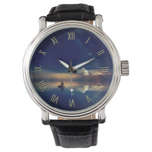 Sailing Away to the Clouds Roman Numerals Watch