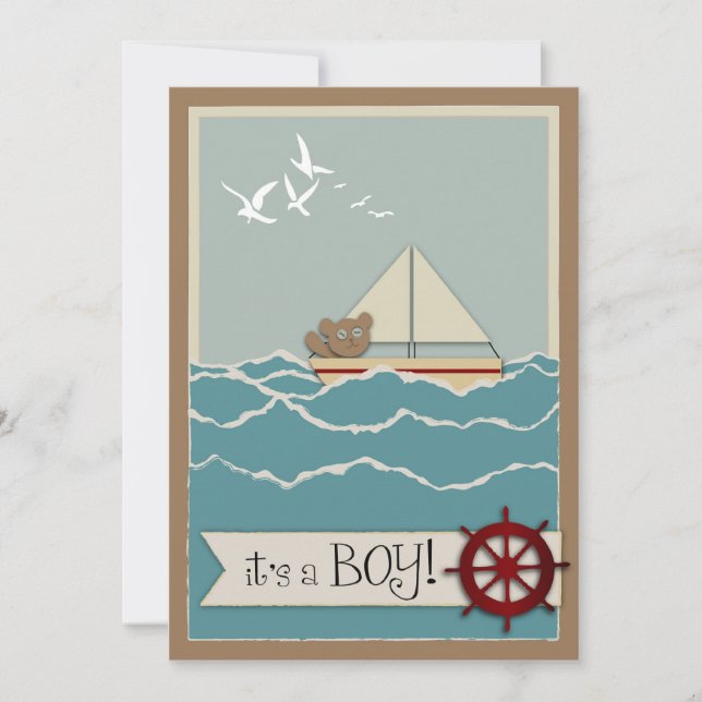 Sailing Baby Shower Invitation (Front)