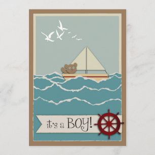 Sailing Baby Shower Invitation