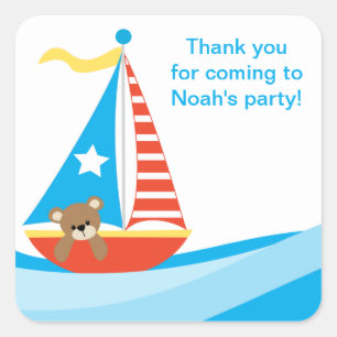 Sailing Bear Stickers