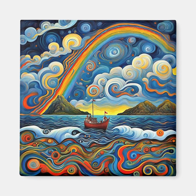 Sailing beyond the rainbow magnet (Front)