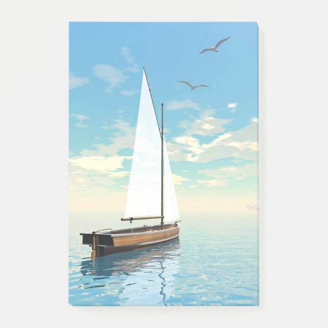 Sailing boat - 3D render Post-it Notes (Front)