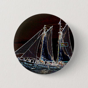 Sailing Boat- Abstract Photograph 6 Cm Round Badge