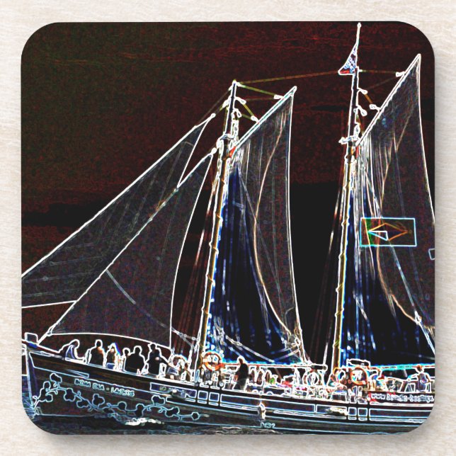 Sailing Boat- Abstract Photograph Coaster (Front)