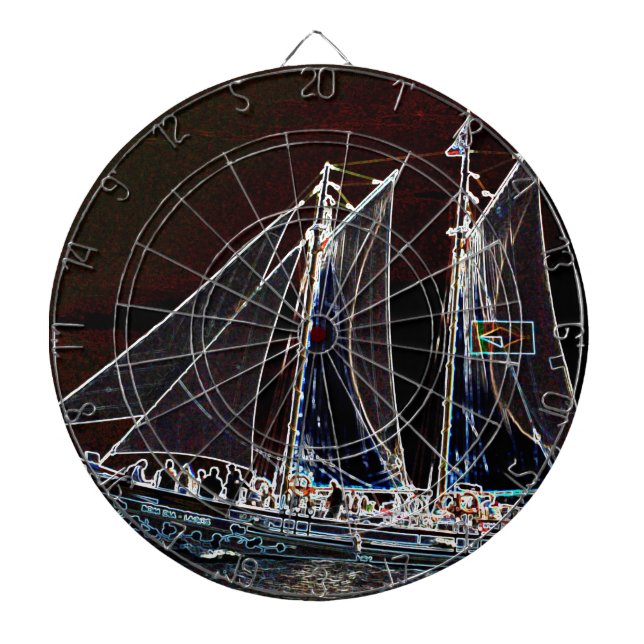 Sailing Boat- Abstract Photograph Dartboard (Front)