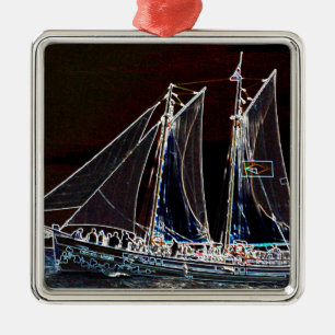 Sailing Boat- Abstract Photograph Metal Tree Decoration