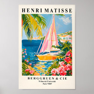 Sailing Boat Art Print, Spanish Art, Dopamine Wall Poster