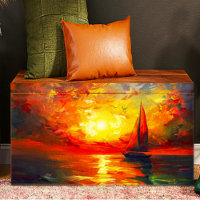 Sailing Boat at Sunset Decoupage