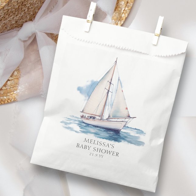 Sailing Boat Baby Shower  Favour Bags (Creator Uploaded)