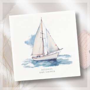 Sailing Boat Baby Shower  Napkin