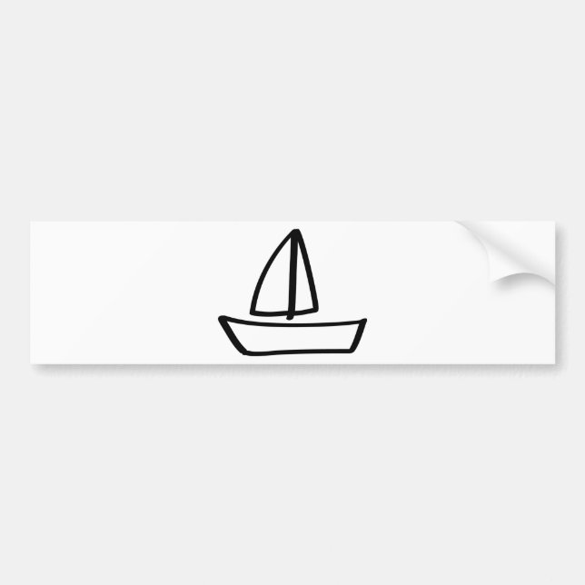 sailing boat bumper sticker (Front)
