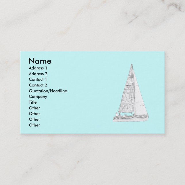 Sailing Boat Business Card (Front)