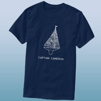 Sailing Boat Captain Name Nautical T-Shirt