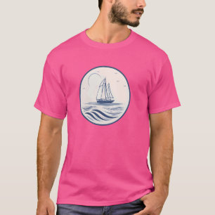 Sailing Boat Captain Sailboat Nautical Ship Cruise T-Shirt