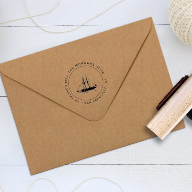 Sailing Boat Custom Return Address Stamp (Creator Uploaded)