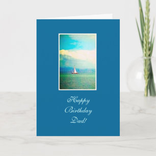 Sailing boat - dad's birthday card