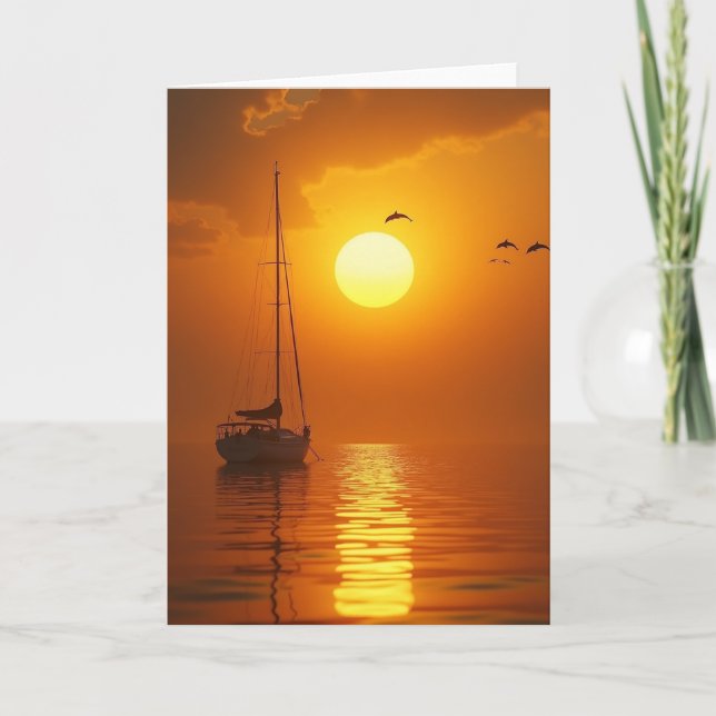 Sailing Boat Fathers Day Card (Front)